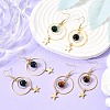3Pairs Natural Tiger Eye Dangle Earrings EJEW-TA00656-1