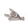 Non-Tarnish 304 Stainless Steel ASL Pendants STAS-I132-09P-2