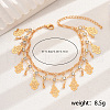 Bohemian Style Brass Rhinestone Charm Anklets YN3777-5