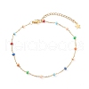 Stainless Steel Satellite Chain Anklets X-AJEW-AN00422-1