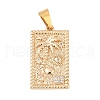 Brass with Cubic Zirconia Pendants KK-Q096-12G-1