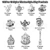 100Pcs 10 Styles Tibetan Style Alloy Pendants TIBEP-CJ0002-75-2