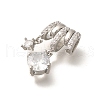 Brass Micro Pave Cubic Zirconia Pendants KK-C085-12P-2