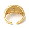 Brass Micro Pave Cubic Zirconia Wide Open Cuff Rings RJEW-U008-12G-3