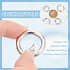 Unicraftale 4Pcs 2 Styles 304 Stainless Steel Spring Gate Ring STAS-UN0059-43B-5
