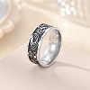 Retro 304 Stainless Steel Enamel Finger Rings for Men FS-WG366A7-13-1
