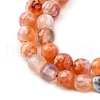 Faceted Natural Fire Crackle Agate Beads Strands G-F447-6mm-B03-6