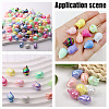 ARRICRAFT 100Pcs 10 Colors UV Plated Acrylic Beads SACR-AR0001-16-7