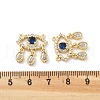 Brass Micro Pave Cubic Zirconia Pendants KK-Z098-09G-3