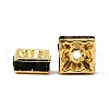 Brass Rhinestone Spacer Beads RSB074NF-04G-4