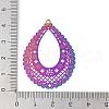 201 Stainless Steel Etched Metal Embellishments Pendants STAS-Z079-02RC-3