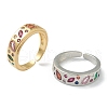 Brass Micro Pave Cubic Zirconia Cuff Rings RJEW-L100-008-1