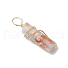 Dyed Synthetic Imperial Column Copper Wire Wrapped Pendants PALLOY-JF03491-4