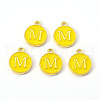 Golden Plated Alloy Enamel Charms ENAM-S118-09M-1