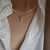 Cross Alloy Pendant Necklaces WGAF0E8-11-1