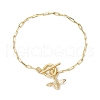 Brass Bee Charms Bracelets BJEW-JB10399-1