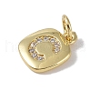 Rack Plating Brass Micro Pave CLear Cubic Zirconia Charms KK-E110-14G-C-2