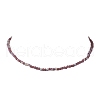 304 Stainless Steel with Glass Round Beaded Necklaces for Women NJEW-JN04684-4