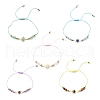 Natural Gemstone Sun Link Bracelet with Synthetic Hematite Beaded for Women BJEW-JB08964-1