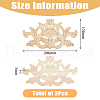 Rubber Wood Carved Onlay Applique AJEW-WH0248-467-2