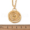 304 Stainless Steel Flower Pendant Necklaces for Women NJEW-Z061-05G-01-5