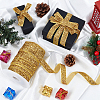 AHADERMAKER 25 Yards Glitter Polyester Ribbon OCOR-GA0001-70-3