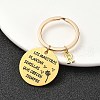 201 Stainless Steel & Brass Letter Keychain KEYC-YW00095-18-1