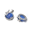 Brass Micro Pave Cubic Zirconia with Resin Pendants KK-Z103-06P-02-2