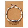 Bohemian Style & Mother's Day Handmade Natural Howlite Round & Glass Beads Stretch Bracelets for Women RU7436-5