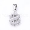 Tarnish Resistant 304 Stainless Steel Pendants STAS-H463-02P-2