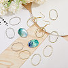 CHGCRAFT 100Pcs 2 Colors Alloy Open Back Bezel Pendants FIND-CA0008-62-4
