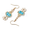 Handmade Glass Seed Beads Dangle Earrings EJEW-MZ00244-02-3