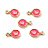 Brass Enamel Pendants KK-P207-006G-RS-1