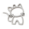 Non-Tarnish 5Pcs 201 Stainless Steel Pendants STAS-B064-03P-1