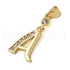 26Pcs Brass Micro Pave Cubic Zirconia Pendants KK-M319-02G-3