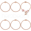 SUNNYCLUE 6Pcs Brass European Style Bracelet Making PPJ-SC0001-01B-1