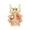 Rack Plating Brass Micro Pave Colorful Cubic Zirconia Pendants ZIRC-C039-03G-1