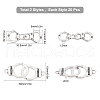 SUNNYCLUE 40Pcs 2 Style Tibetan Style Alloy Connector Charms TIBE-SC0001-62-2