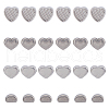 DICOSMETIC 24Pcs 4 Style 304 Stainless Steel Beads STAS-DC0014-50-1