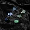 Natural Gemstone Healing Moon & Star & Round Ornaments AJEW-FS0001-12A-10