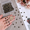 SOFPLATE 240Pcs 8 Styles Tibetan Style Alloy Flower Beads Caps FIND-SP0001-65-3