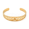 Viking Hollow Out Stainless Steel Valknut Open Cuff Bangles for Women BJEW-G708-02G-2