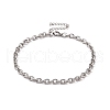 304 Stainless Steel Cable Chain Bracelet for Men Women BJEW-E031-01P-04-1