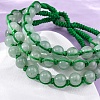 Natural Green Aventurine Round Beaded Multi-strand Bracelets for Men Women BJEW-G743-02D-3