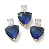 Real 18K Gold Plated Rack Plating Brass Micro Pave Cubic Zirconia Pendants KK-R161-04G-02-1