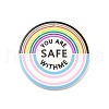 Rainbow Color Acrylic Pendants OACR-H024-04-1