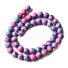 Dyed Natural Magnesite Beads Strands G-L617-D01-8mm-05-3
