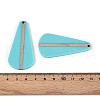 Opaque Resin & Wood Pendants RESI-T057-46A-3