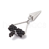 Cylinder Seed Beaded Eye Pendants PALLOY-MZ00650-05-4