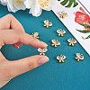 10Pcs Brass Micro Pave Clear Cubic Zirconia Charms KK-SZ0005-02-3